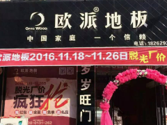 江浙沭阳欧派地板专卖店11.18特惠活动